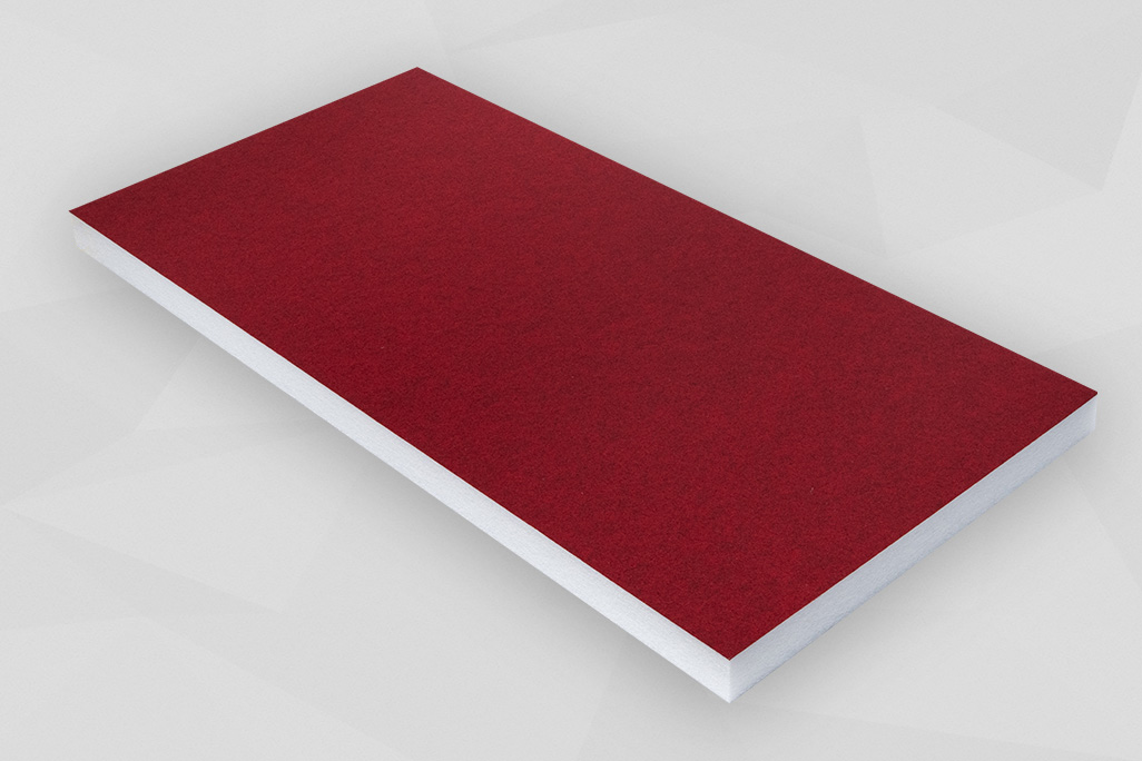 Rote Vliesplatte