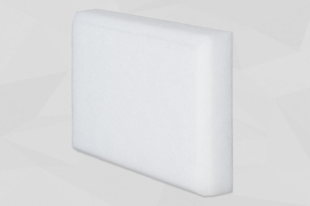 Panneau non tissé PES blanc placé en diagonale pour l'absorption acoustique