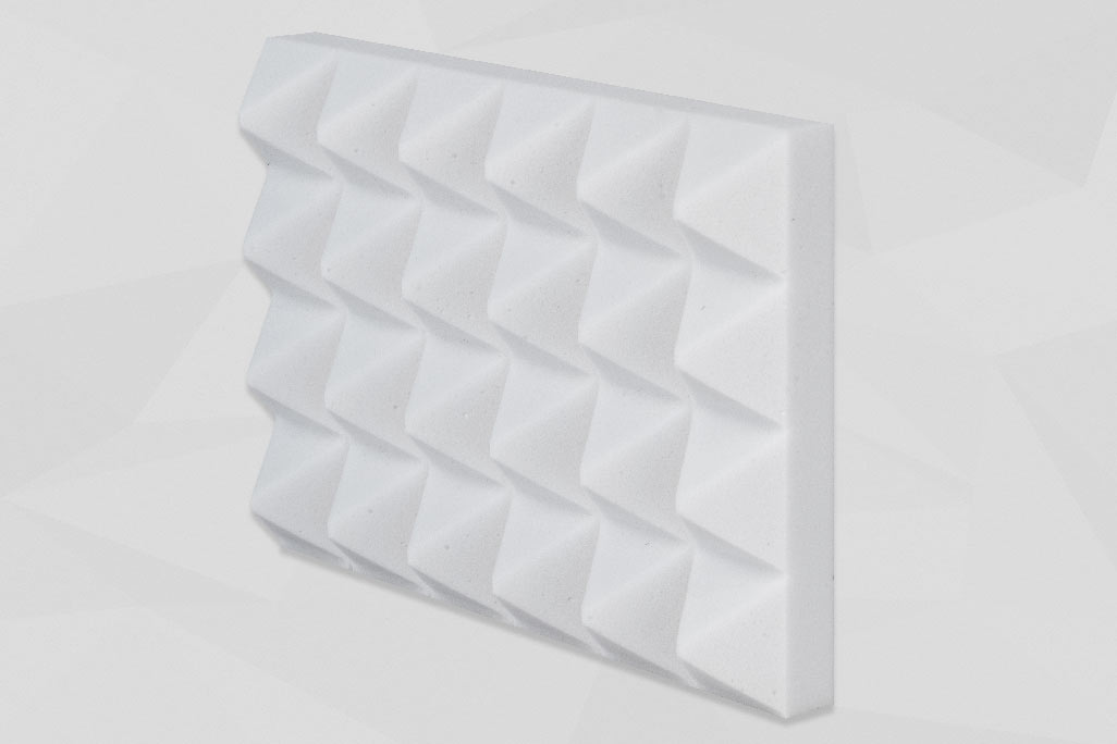 Mousse acoustique isolante en pyramide 50 x 50 cm